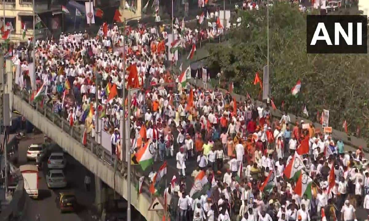 Maha Vikas Aghadi Halla Bol Protest Mumbai